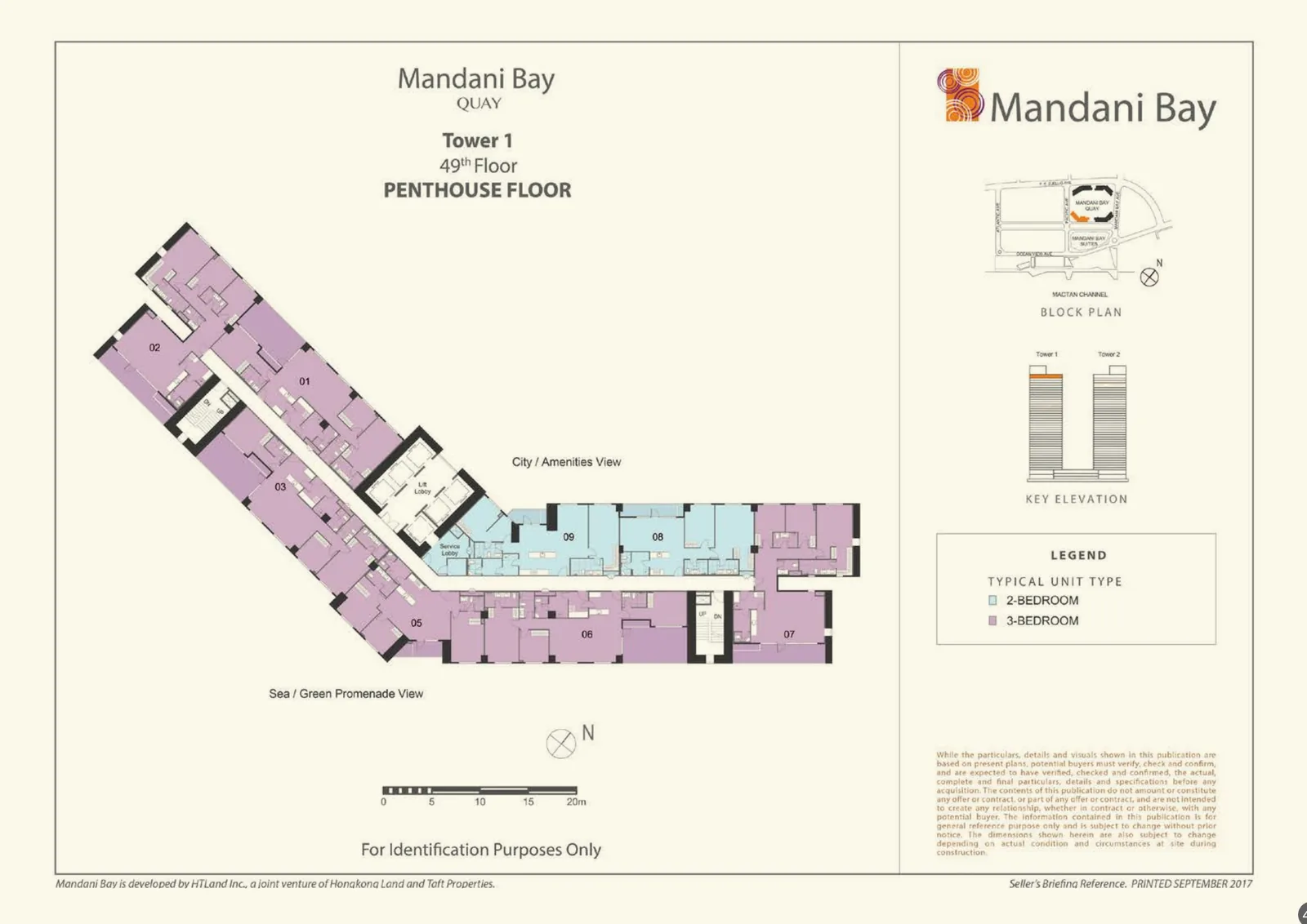 Mandani Bay Quay Tower 1 Penthouse Floor building floor plan, 49th Floor
